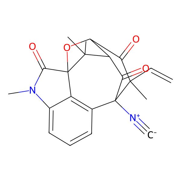2D Structure of N-methylwelwitindolinone D isonitrile
