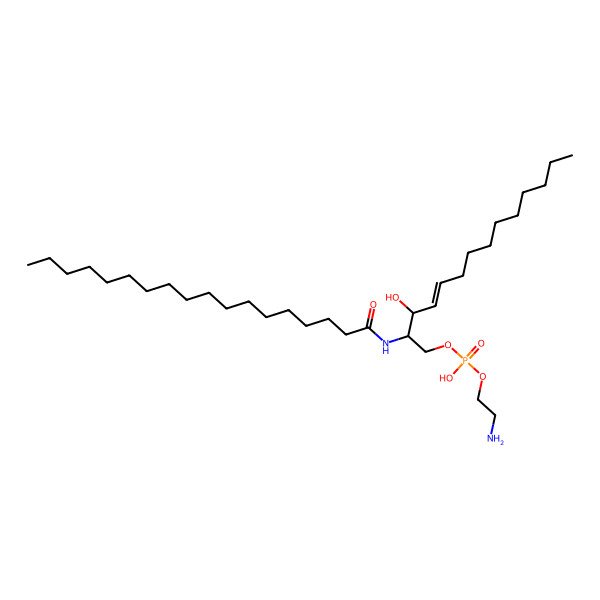 2D Structure of N-(octadecanoyl)-tetradecasphing-4-enine-1-phosphoethanolamine
