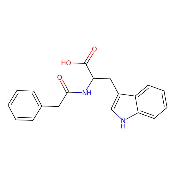 2D Structure of N-(Phenylacetyl)-L-tryptophan