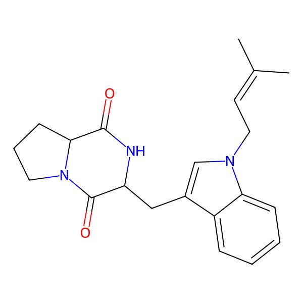 2D Structure of N-prenyl-cyclo-L-tryptophyl-L-proline