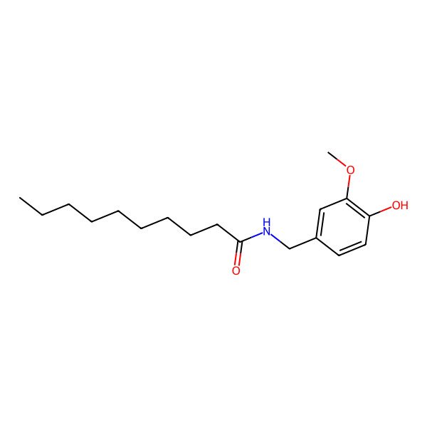 2D Structure of N-Vanillyldecanamide 2D Structure of N-Vanillyldecanamide