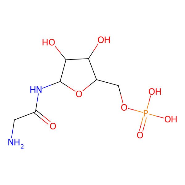 2D Structure of N(1)-(5-phospho-D-ribosyl)glycinamide