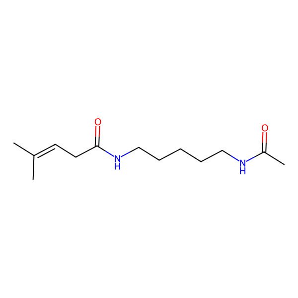2D Structure of N1-acetyl-N7-4''-methyl-3''-pentenoyl cadaverine