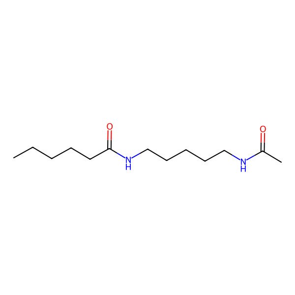 2D Structure of N1-acetyl-N7-n-hexanoyl cadaverine