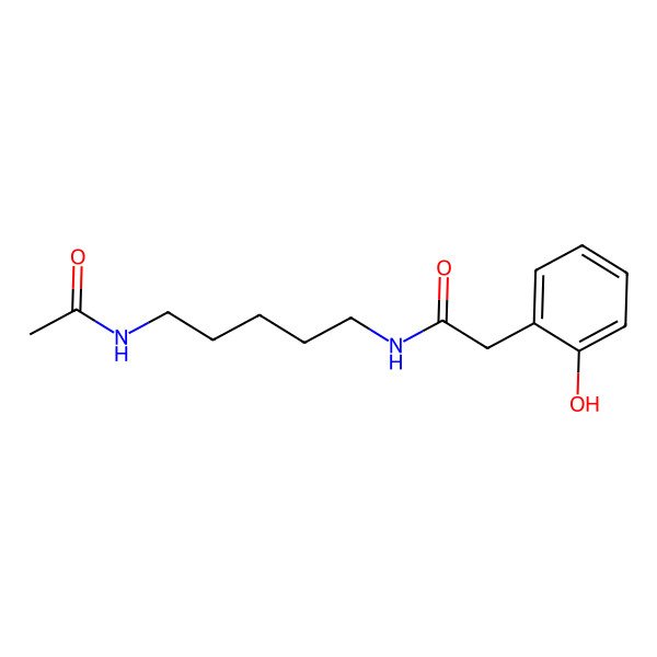 2D Structure of N1-acetyl-N7-o-hydroxyphenylacetyl cadaverine