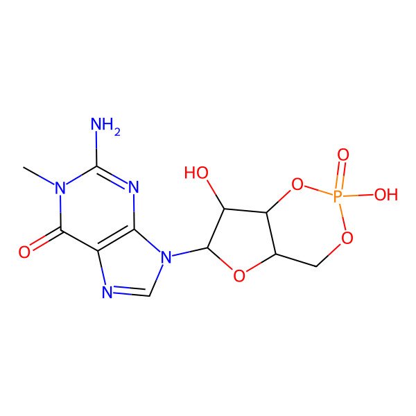 2D Structure of N(1)-methyl-cGMP 2D Structure of N(1)-methyl-cGMP