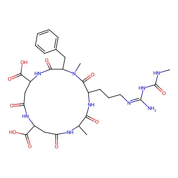 2D Structure of N(1)Ala-D-Arg(CONHMe)-D-N(Me)Phe-D-Asp(2)-OH.N(2)Asp(1)-OH