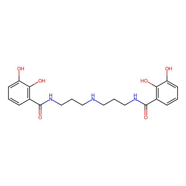 2D Structure of N(1),N(7)-bis(2,3-dihydroxybenzoyl)norspermidine