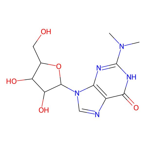 2D Structure of N2,N2-Dimethylguanosine