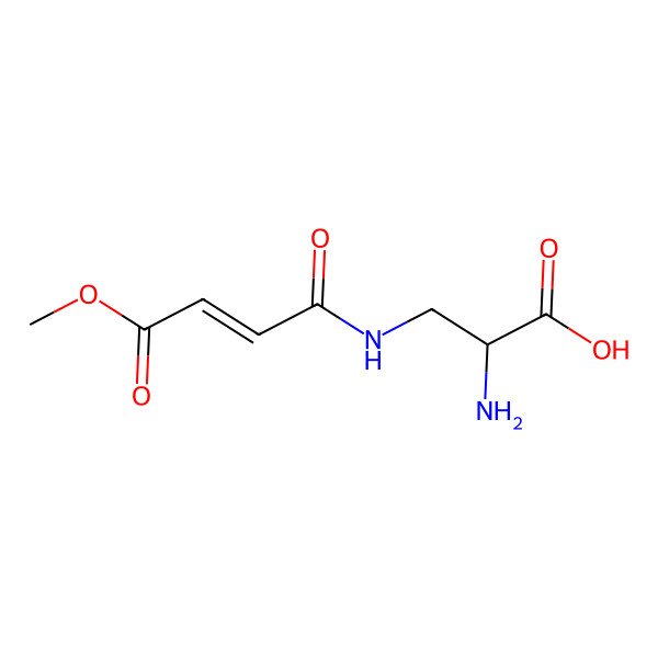 2D Structure of N(3)-(4-Methoxyfumaroyl)-2,3-diaminopropionic acid
