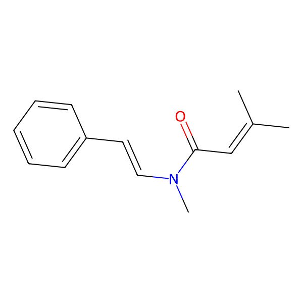 2D Structure of N,3-Dimethyl-N-(2-phenylethenyl)but-2-enamide 2D Structure of N,3-Dimethyl-N-(2-phenylethenyl)but-2-enamide