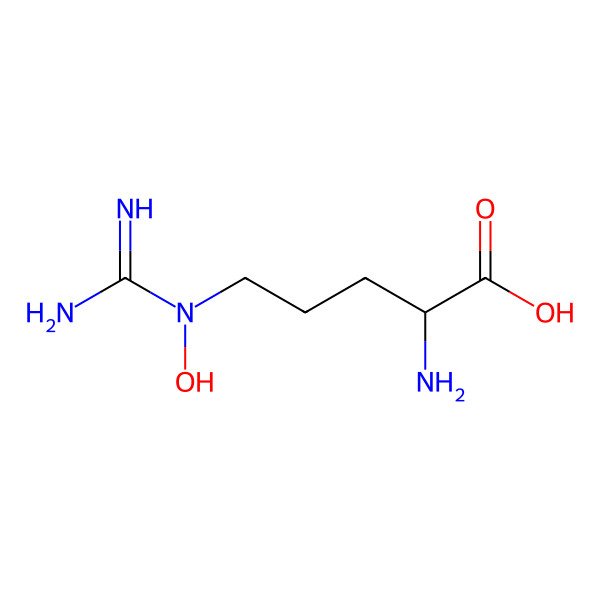 2D Structure of N5-(Aminoiminomethyl)-N5-hydroxy-L-ornithine