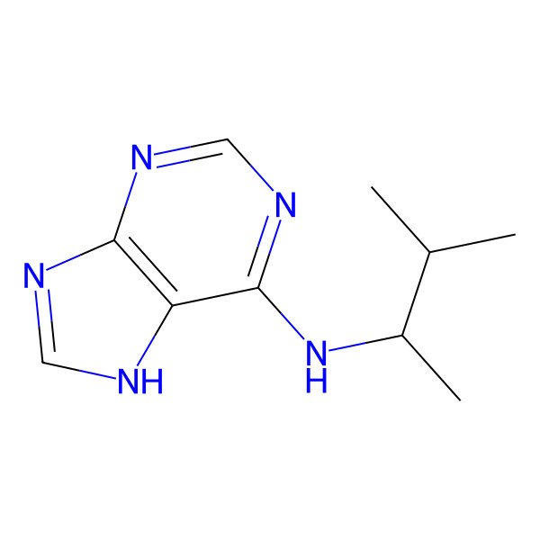 2D Structure of n6-(2-Isopentyl)adenine