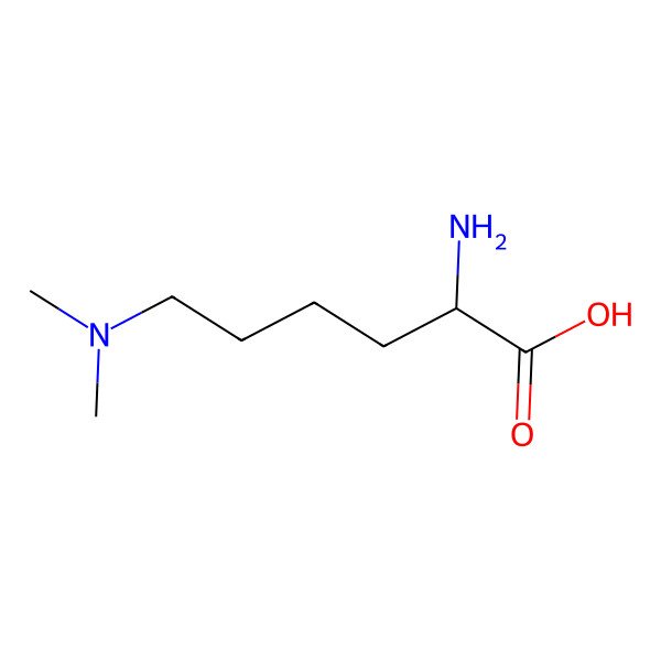 2D Structure of N(6),N(6)-Dimethyl-L-lysine