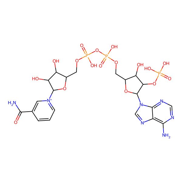 2D Structure of NADP nicotinamide-adenine-dinucleotide phosphate