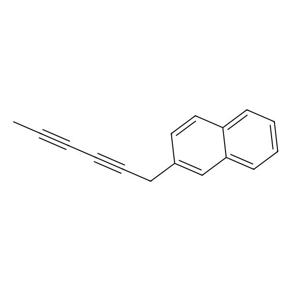 2D Structure of Naphthalene, 2-(2,4-hexadiynyl)-