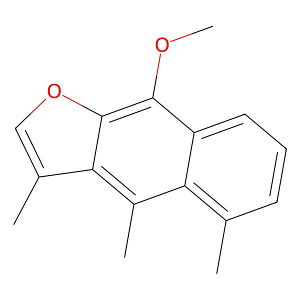 2D Structure of Naphtho(2,3-b)furan, 9-methoxy-3,4,5-trimethyl- 2D Structure of Naphtho(2,3-b)furan, 9-methoxy-3,4,5-trimethyl-