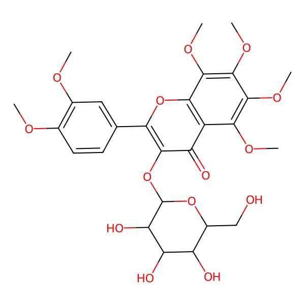 2D Structure of Natsudaidain 3-O-beta-D-glucoside
