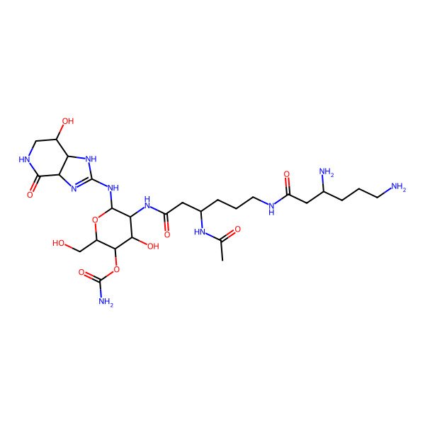 2D Structure of N-beta-acetylstreptothricin E