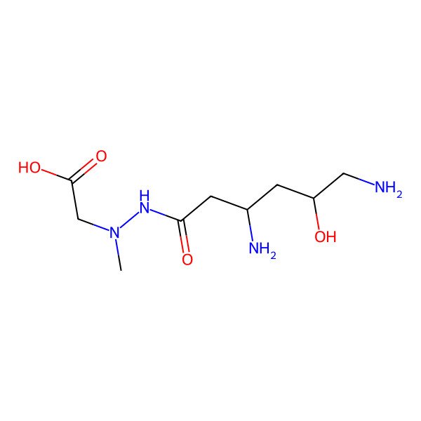 2D Structure of 3,6-Diamino-2,3,4,6-tetradeoxy-L-threo-hexonic acid 2-(carboxymethyl)-2-methylhydrazide