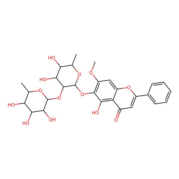 2D Structure of Negletein 6-[rhamnosyl-(1->2)-fucoside]