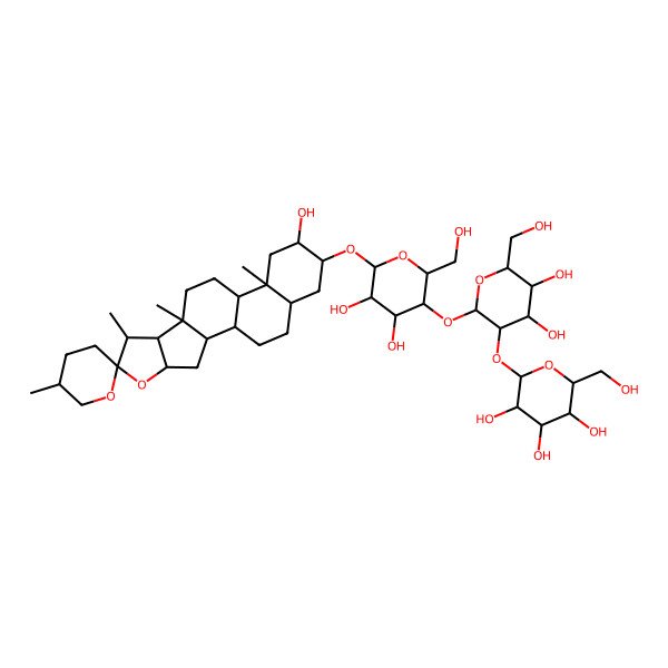 2D Structure of Neogitogenin 3-[glucosyl-(1->2)-glucosyl-(1->4)-galactoside]