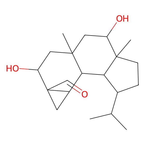 2D Structure of Neoverrucosan-5beta,9beta-diol-4-carboxaldehyde