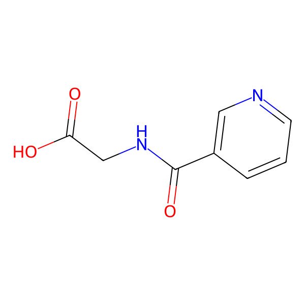 2D Structure of Nicotinuric Acid