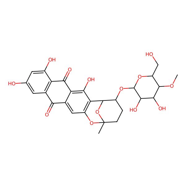 2D Structure of Nidurufin-2'-(4-O-methyl)-beta-D-glucopyranose