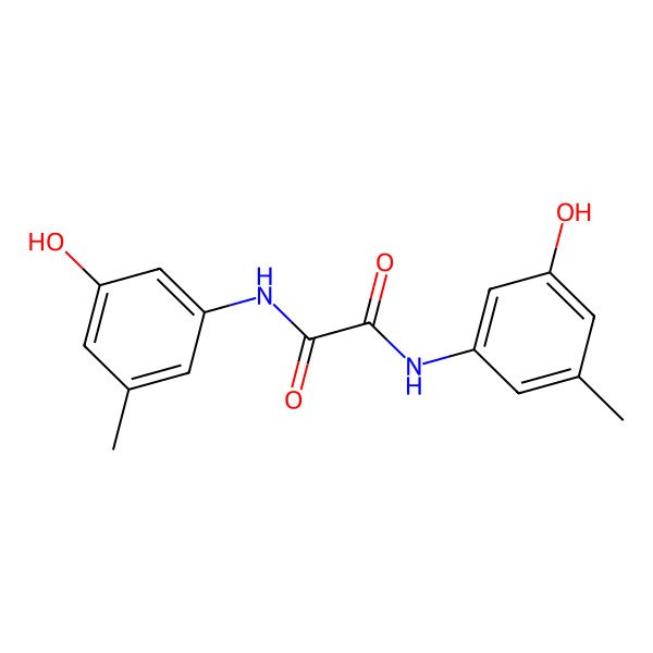 2D Structure of N,N'-bis(3-hydroxy-5-methylphenyl)oxamide