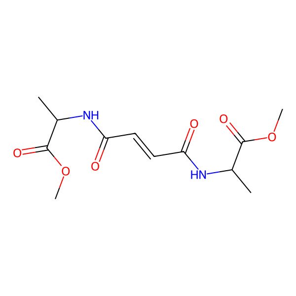 2D Structure of N,N'-bis[(s)-1-methoxycarbonylethyl]fumaric diamide