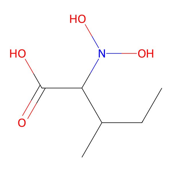 2D Structure of N,N-dihydroxy-L-isoleucine