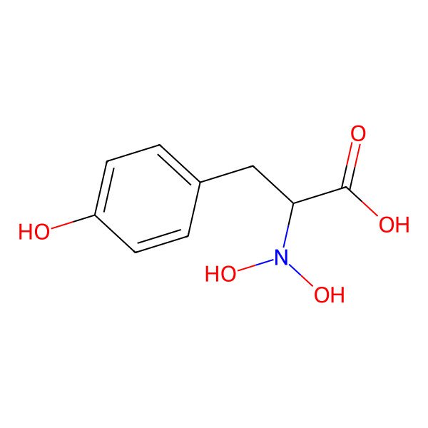 2D Structure of N,N-dihydroxy-L-tyrosine