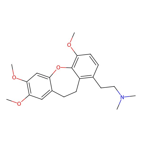 2D Structure of N,N-dimethyl-2-(2,3,10-trimethoxy-5,6-dihydrobenzo[b][1]benzoxepin-7-yl)ethanamine
