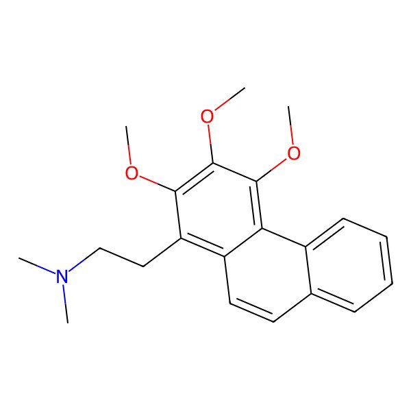 2D Structure of n,n-Dimethyl-2-(2,3,4-trimethoxyphenanthren-1-yl)ethanamine