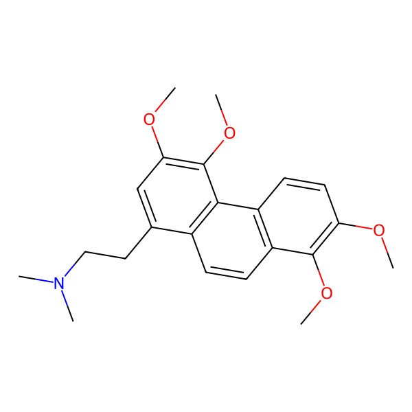 2D Structure of N,N-dimethyl-2-(3,4,7,8-tetramethoxyphenanthren-1-yl)ethanamine 2D Structure of N,N-dimethyl-2-(3,4,7,8-tetramethoxyphenanthren-1-yl)ethanamine