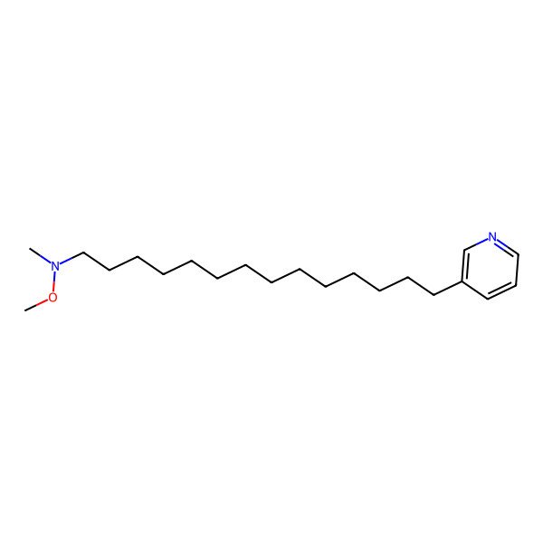 2D Structure of N,O-Dimethyl-N-(14-(pyridin-3-yl)tetradecyl)hydroxylamine