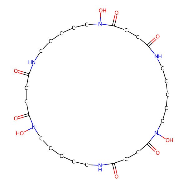 2D Structure of Desferrioxamine E