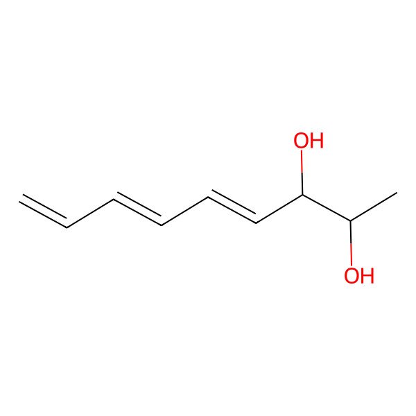 2D Structure of Nona-4,6,8-triene-2,3-diol