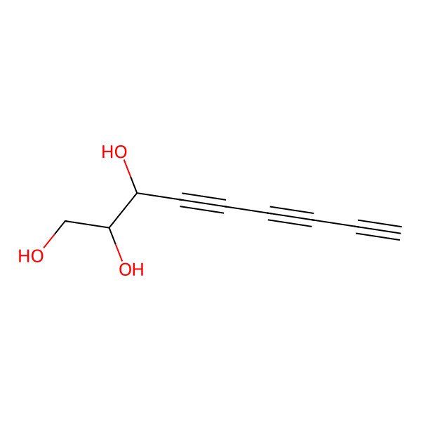 2D Structure of Nona-4,6,8-triyne-1,2,3-triol