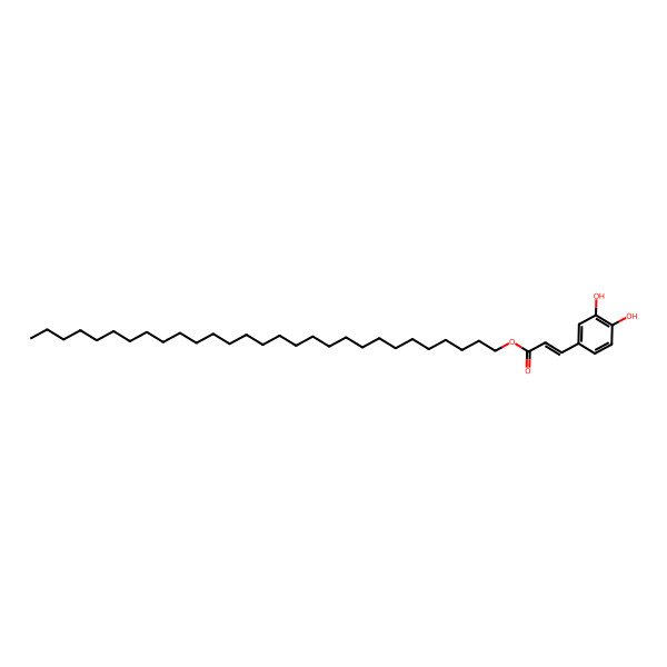 2D Structure of nonacosyl (E)-3-(3,4-dihydroxyphenyl)prop-2-enoate 2D Structure of nonacosyl (E)-3-(3,4-dihydroxyphenyl)prop-2-enoate
