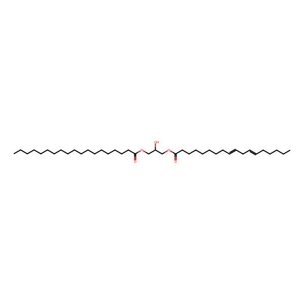 2D Structure of Nonadecanoic acid 2-hydroxy-3-[[(9Z,12Z)-1-oxo-9,12-octadecadienyl]oxy]propyl ester