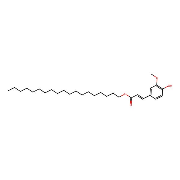 2D Structure of nonadecyl (E)-3-(4-hydroxy-3-methoxyphenyl)prop-2-enoate 2D Structure of nonadecyl (E)-3-(4-hydroxy-3-methoxyphenyl)prop-2-enoate