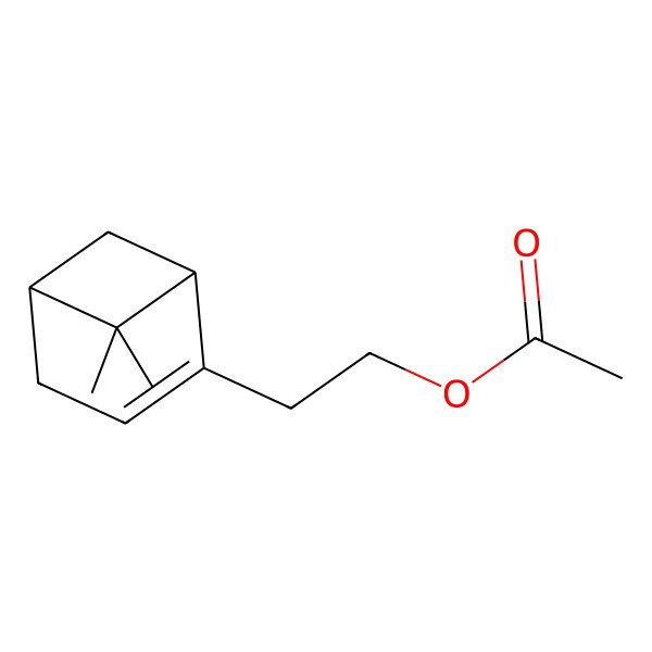 2D Structure of Bicyclo(3.1.1)hept-2-ene-2-ethanol, 6,6-dimethyl-, acetate