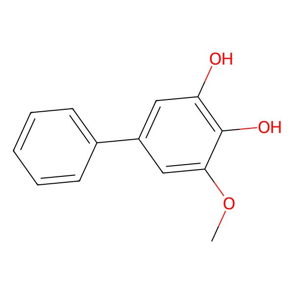 2D Structure of 4,5-Dihydroxy-3-Methoxybiphenyl