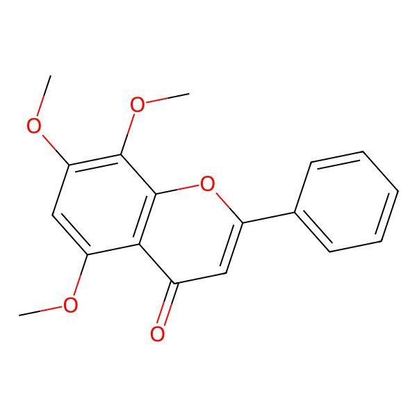 2D Structure of Norwogonin 5,7,8-trimethyl ether