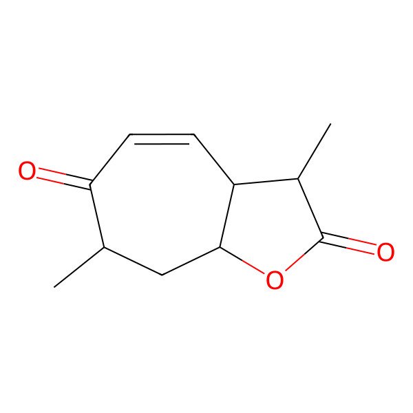 2D Structure of (3R,3aR,7S,8aS)-3,7-dimethyl-3a,7,8,8a-tetrahydro-3H-cyclohepta[b]furan-2,6-dione