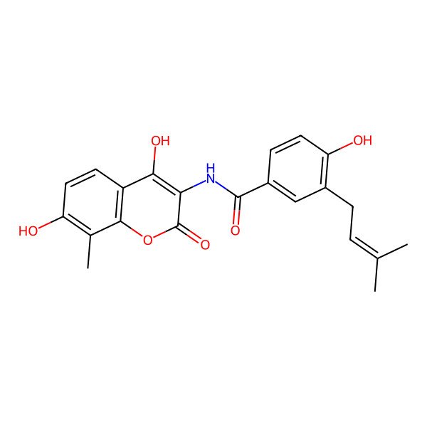 2D Structure of Novobiocic Acid