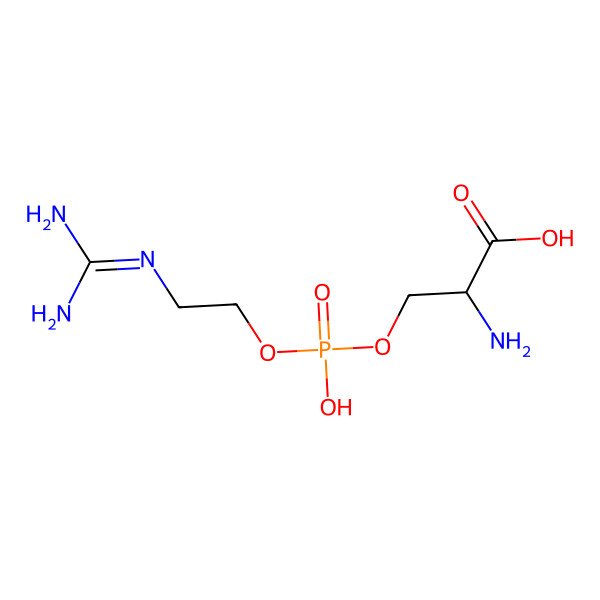 2D Structure of O-[(2-carbamimidamidoethoxy)(hydroxy)phosphoryl]serine
