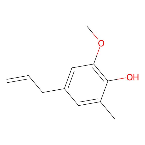 2D Structure of o-Methoxy-o-methyl-p-allylphenol